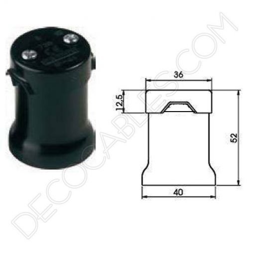 Guirnalda luces de feria 9 Portalámparas guirnalda E27 para cable plano