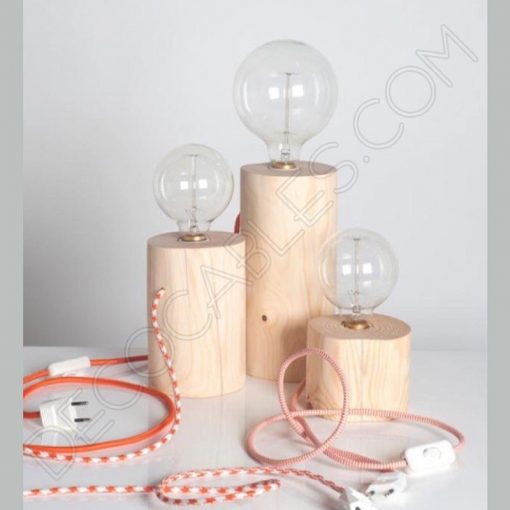 Base lámpara cilíndrica de madera