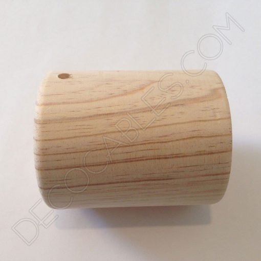 Base lámpara cilíndrica de madera