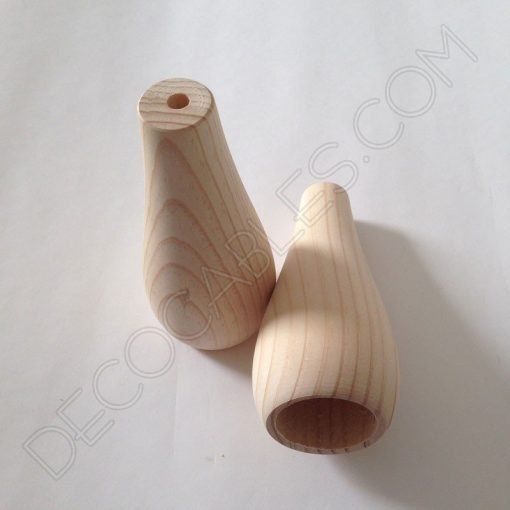 Portalámparas de madera modelo botella
