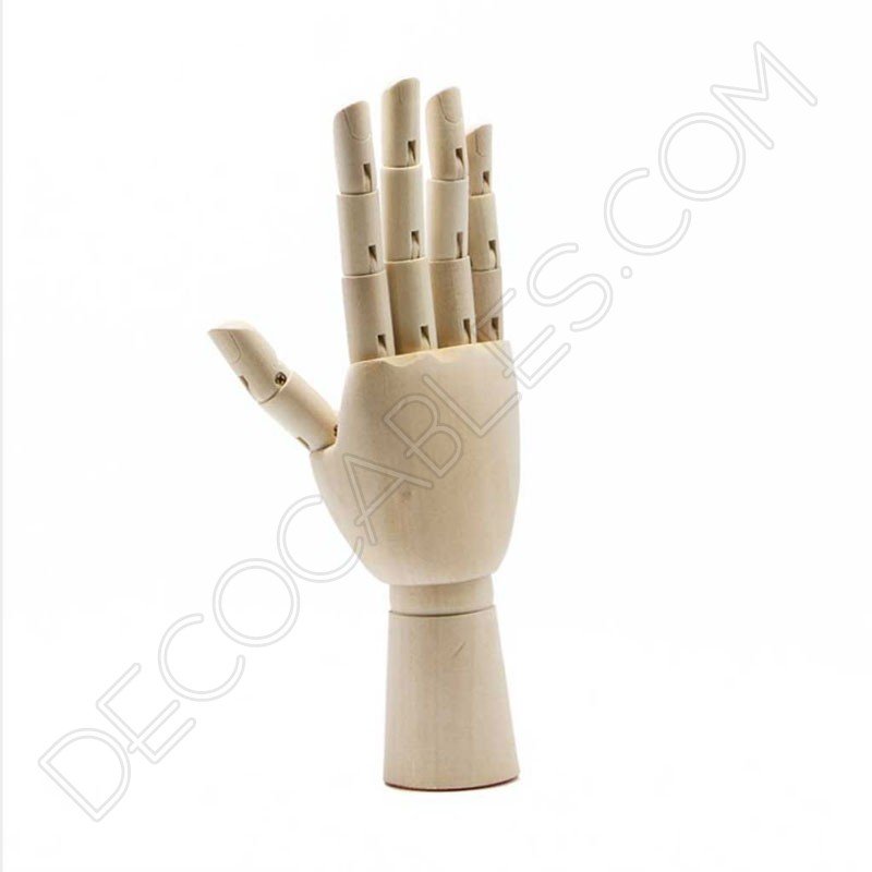 Lámpara aplique de pared en madera modelo mano Lámpara aplique de pared en madera modelo mano