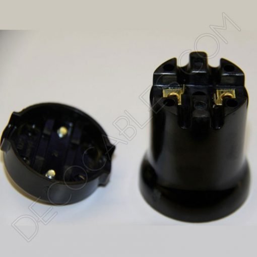 Portalámparas feria para cable manguera 3 Portalámparas guirnalda E27 para cable plano