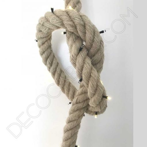 Guirnalda de luces con soga de cuerda de 30mm 2 Guirnalda de cuerda de soga gruesa 30mm