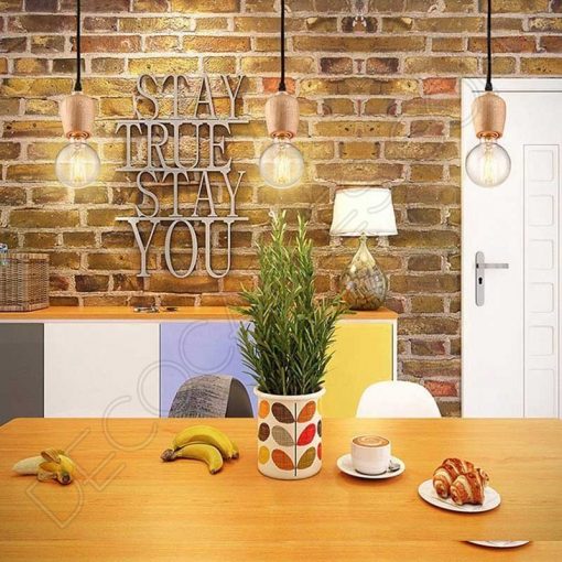 Lámpara colgante araña de madera color negro