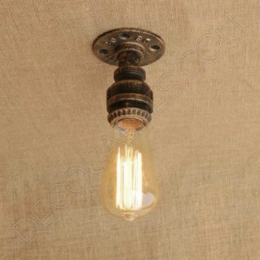 Lámpara de Tubería de techo estilo Industrial 3 Lámpara de techo tubería modelo industrial