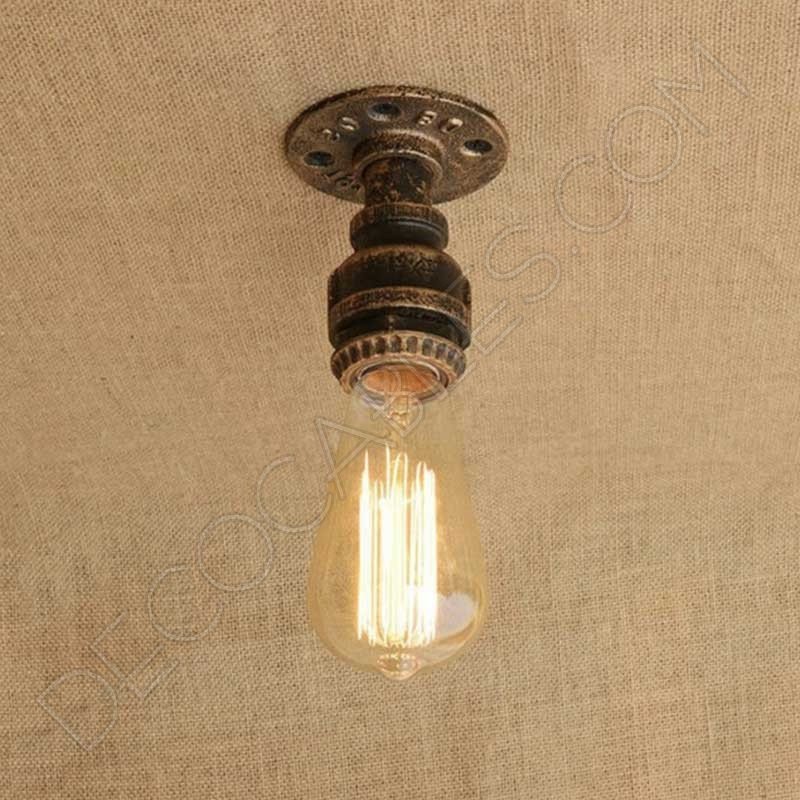 Lámpara de techo tubería modelo industrial Lámpara de techo tubería modelo industrial