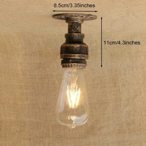 Lámpara de Tubería de techo estilo Industrial 2 Lámpara de techo tubería modelo industrial