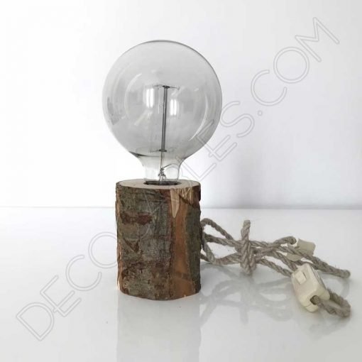 Lámpara de sobremesa corteza de árbol