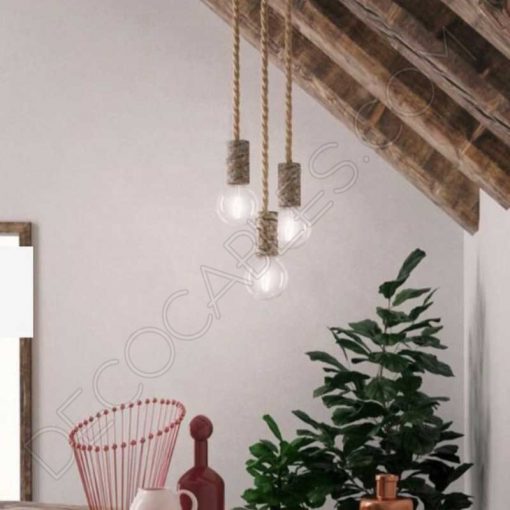 Lámpara colgante corteza de árbol 5 Lámpara colgante corteza de árbol