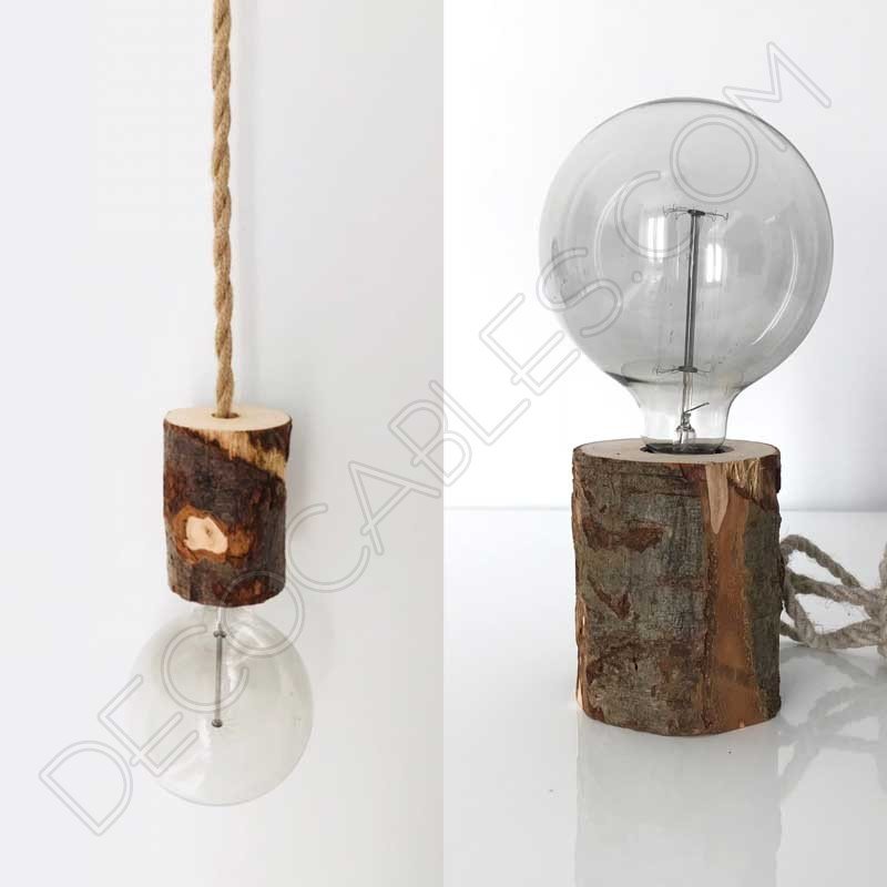 Lámpara colgante corteza de árbol Lámpara colgante corteza de árbol