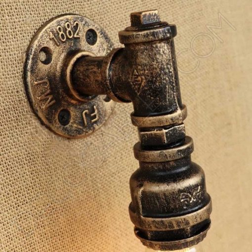 Aplique de pared lámpara de Tubería estilo Industrial 3 Aplique de pared lámpara tubería