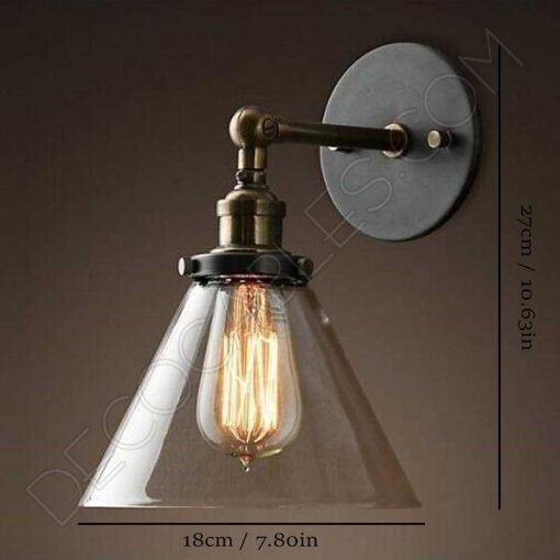 Lámpara Aplique de pared tulipa Cristal Vintage 9 Lámpara aplique de pared tulipa de cristal estilo vintage