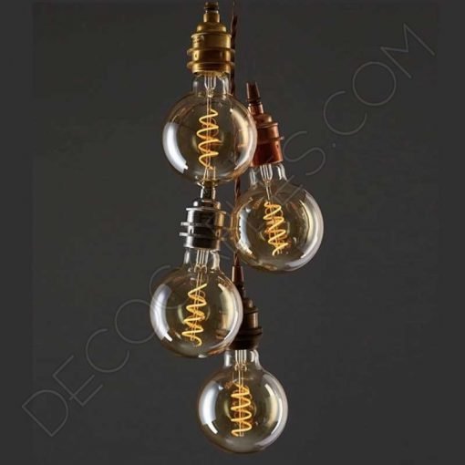 Bombilla Globo filamento Led Espiral 6 Bombilla globo filamento led espiral ámbar 4 vatios