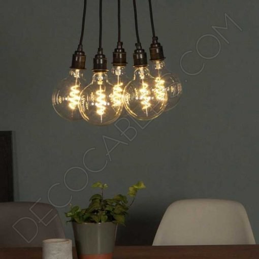 Bombilla Globo filamento Led Espiral 7 Bombilla globo filamento led espiral ámbar 4 vatios