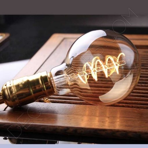 Bombilla Globo filamento Led Espiral 2 Bombilla globo filamento led espiral ámbar 4 vatios