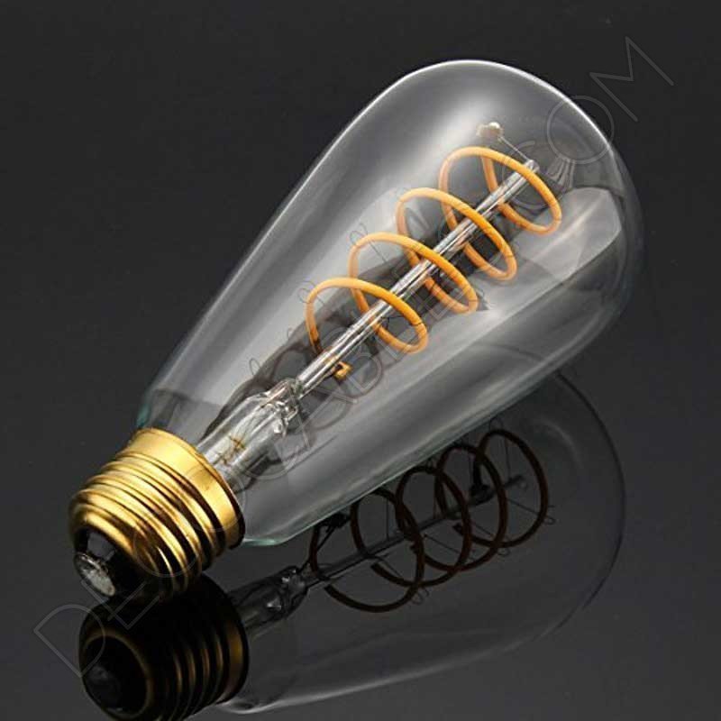 Bombilla pebetero filamento led espiral 4 vatios Bombilla pebetero filamento led espiral 4 vatios