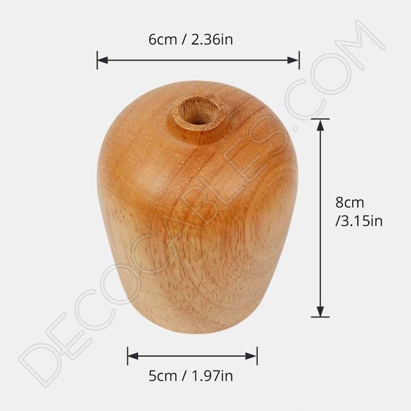 Cubre portalámparas de madera de roble modelo bellota Cubre portalámparas de madera de roble modelo bellota