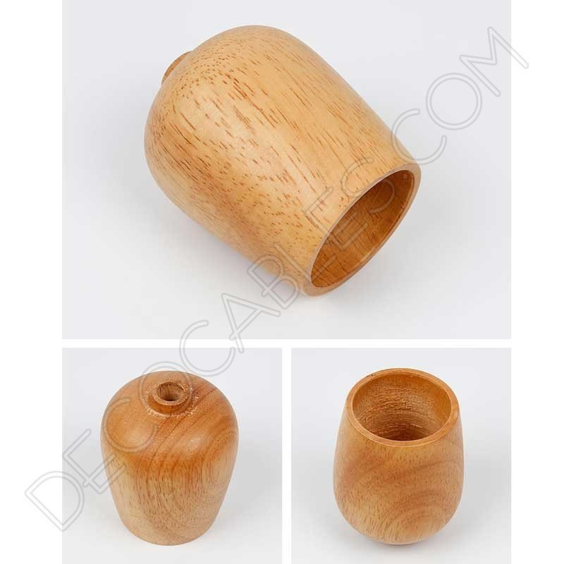 Cubre portalámparas de madera de roble modelo bellota Cubre portalámparas de madera de roble modelo bellota