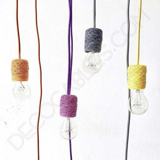 Cubre portalámparas textil 13 Cubre portalámparas textil en algodón de varios colores