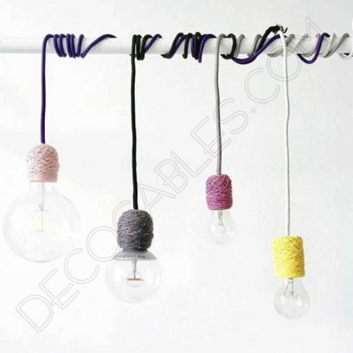 Cubre portalámparas textil 11 Cubre portalámparas textil en algodón de varios colores