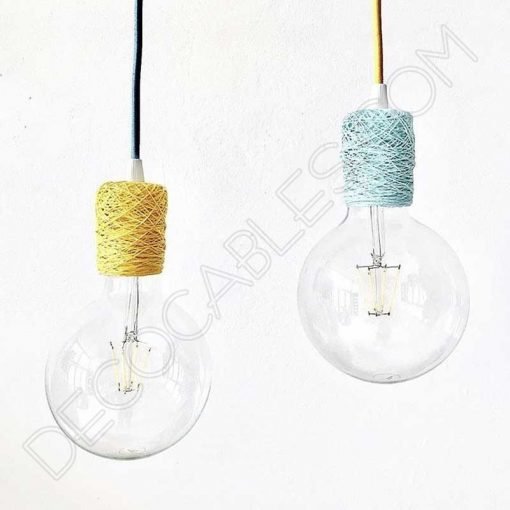 Cubre portalámparas textil 12 Cubre portalámparas textil en algodón de varios colores