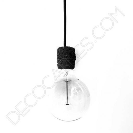 Cubre portalámparas textil 4 Cubre portalámparas textil en algodón negro