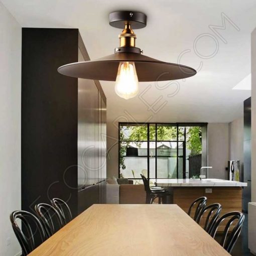 Lámpara plafón de techo modelo Vintage con plato 7 Lámpara plafón de techo modelo vintage