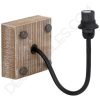 Aplique de pared lámpara en madera y acero negro 14 Lámpara aplique de pared madera y metal vintage