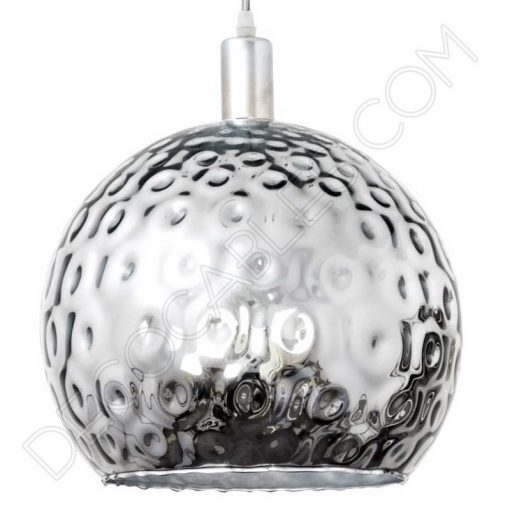 Lámpara colgante cristal esmaltado 5 Lámpara colgante cristal esmaltado modelo León cromo