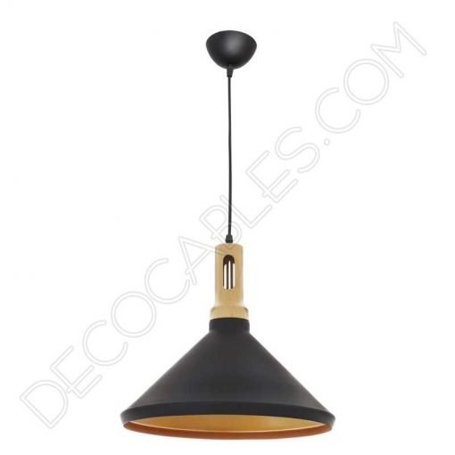 Lámpara colgante serie germano negro y oro