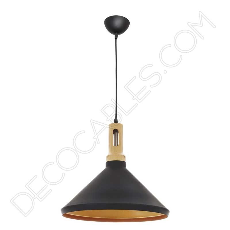 Lámpara colgante serie germano negro y oro Lámpara colgante serie germano negro y oro