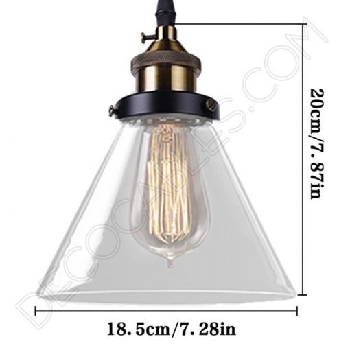 Lámpara colgante con tulipa de Cristal Vintage 9 Lámpara colgante con tulipa de cristal estilo vintage