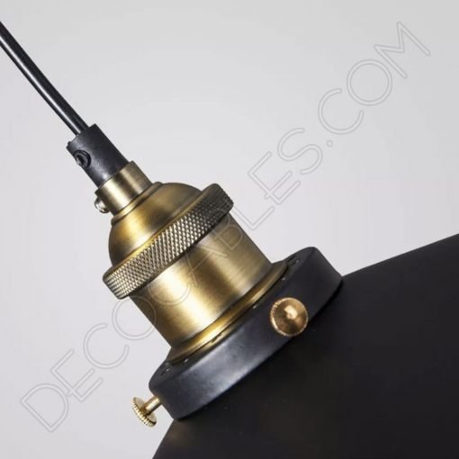 Lampara colgante con pantalla en forma de plato modelo vintage