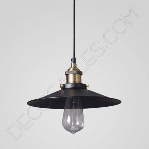 Lampara colgante con pantalla en forma de plato modelo vintage