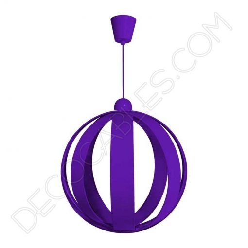 Lámpara colgante esfera modelo Magali morada