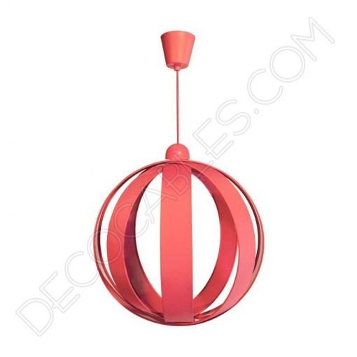 Lámpara colgante esfera modelo Magali rosa