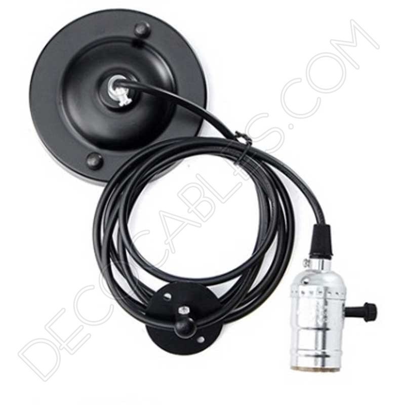 Lámpara aplique colgante de pared estilo Retro color cromado Lámpara aplique colgante de pared estilo Retro color cromado