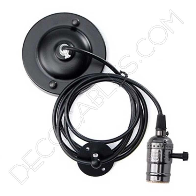 Lámpara aplique colgante de pared estilo Retro color negro perla Lámpara aplique colgante de pared estilo Retro color negro perla