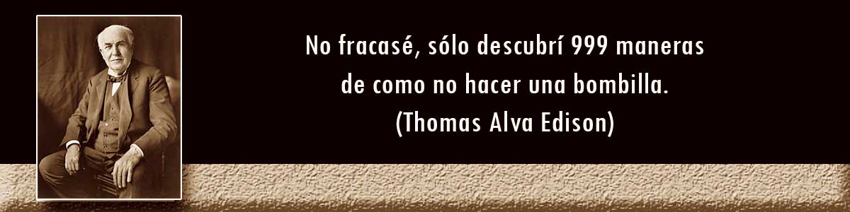Bombilla frase de Edison