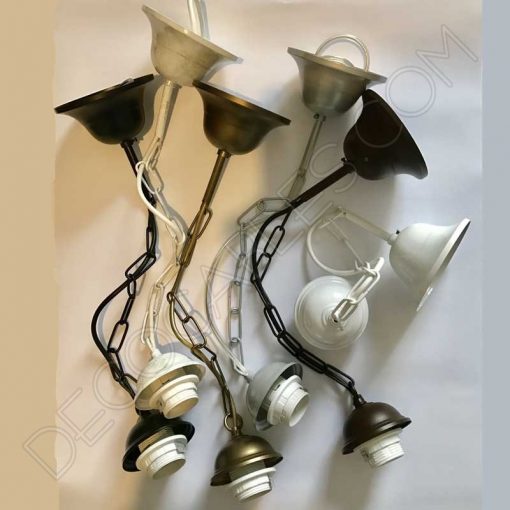 Conjunto florón cadena y portalámparas