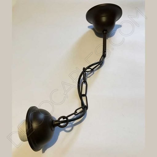 Conjunto Florón Cadena y Portalámparas 12 Conjunto florón cadena y portalámparas marrón