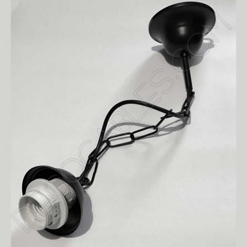 Conjunto Florón Cadena y Portalámparas 15 Conjunto florón cadena y portalámparas negro