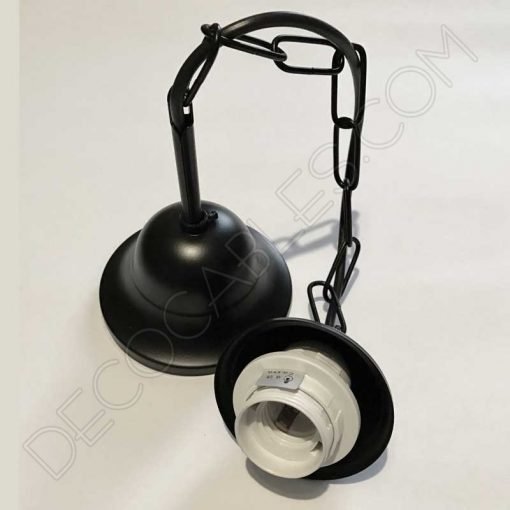 Conjunto Florón Cadena y Portalámparas 14 Conjunto florón cadena y portalámparas negro