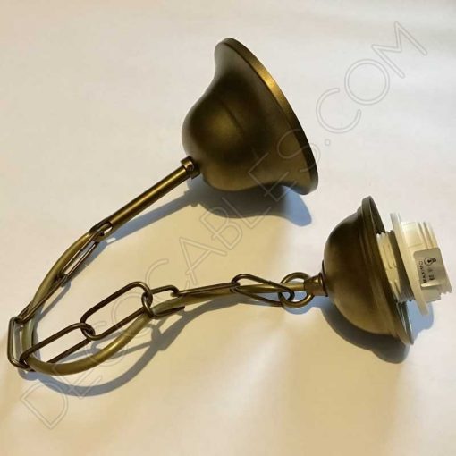 Conjunto Florón Cadena y Portalámparas 17 Conjunto florón cadena y portalámparas oro viejo