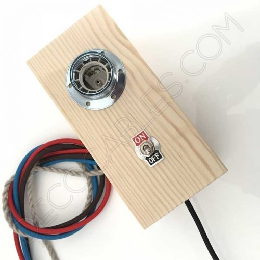 Lámpara caja de madera para sobremesa o pared 7 Lámpara caja de madera sobremesa y pared