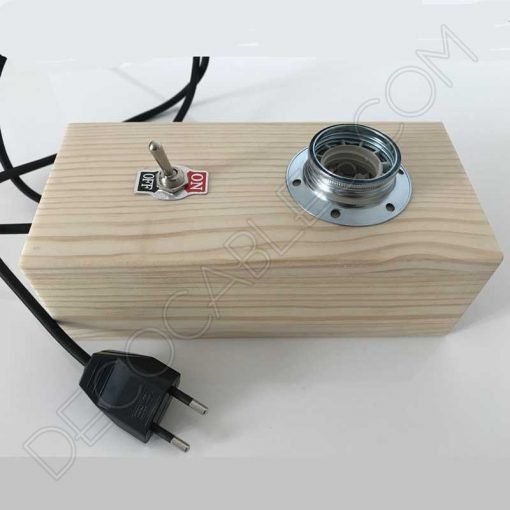 Lámpara caja de madera para sobremesa o pared 6 Lámpara caja de madera sobremesa y pared