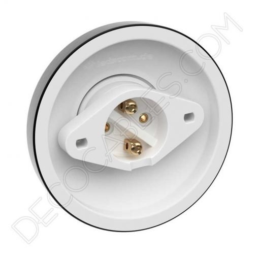 Portalámparas negro de porcelana zócalo modelo Elektra