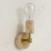 Foco de madera con brazo fijo simple8 8 Foco aplique de pared en latón y madera