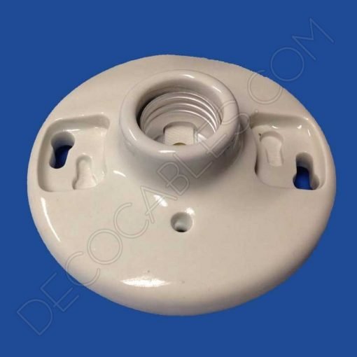 Portalámparas zócalo de porcelana Retro Vintage 3 Portalámparas zócalo porcelana blanca retro vintage