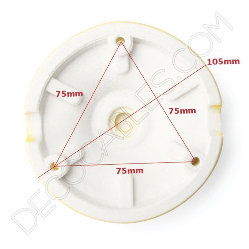 Florón cerámica esmaltada para soporte de lámparas Florón cerámica esmaltada para soporte de lámparas
